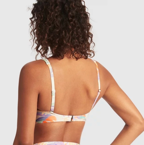 Sea Level Bikini Top NWT Size 10 Botanica Cross Front - Picture 2 of 11